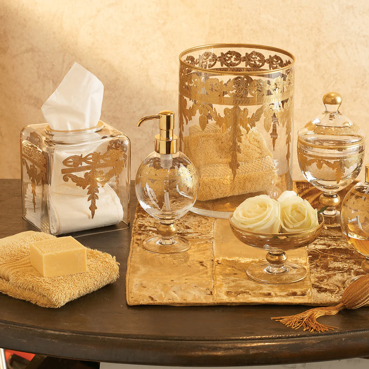 Baroque Gold Wastebasket