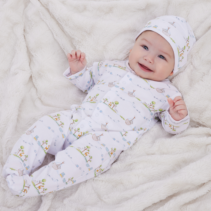 Noah's Print Footie - Blue