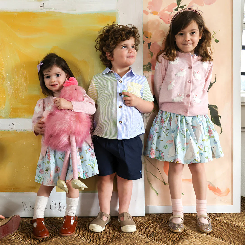 Boys Jack Shirt - Color Block Seersucker