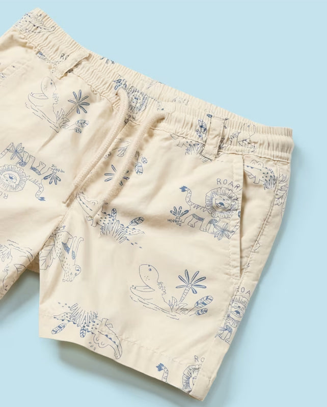 Cream Shorts w/ Reversible Hat