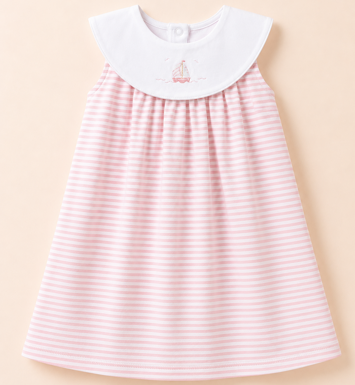 Windward Pink Stripe Sailboat Dress w/ Bloomers
