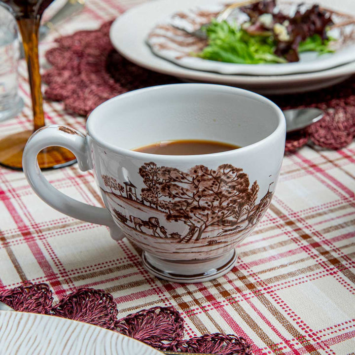 Country Estate Harvest Breakfast Cup -  Sepia