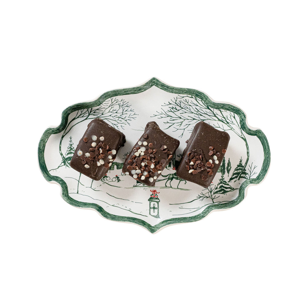 Country Estate Winter Frolic 7" Tray - Evergreen