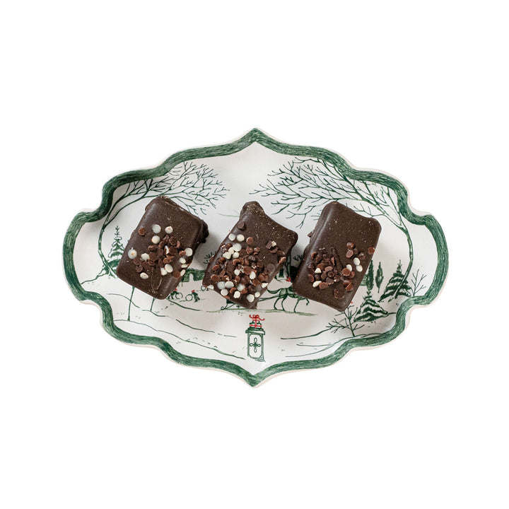 Country Estate Winter Frolic 7" Tray - Evergreen