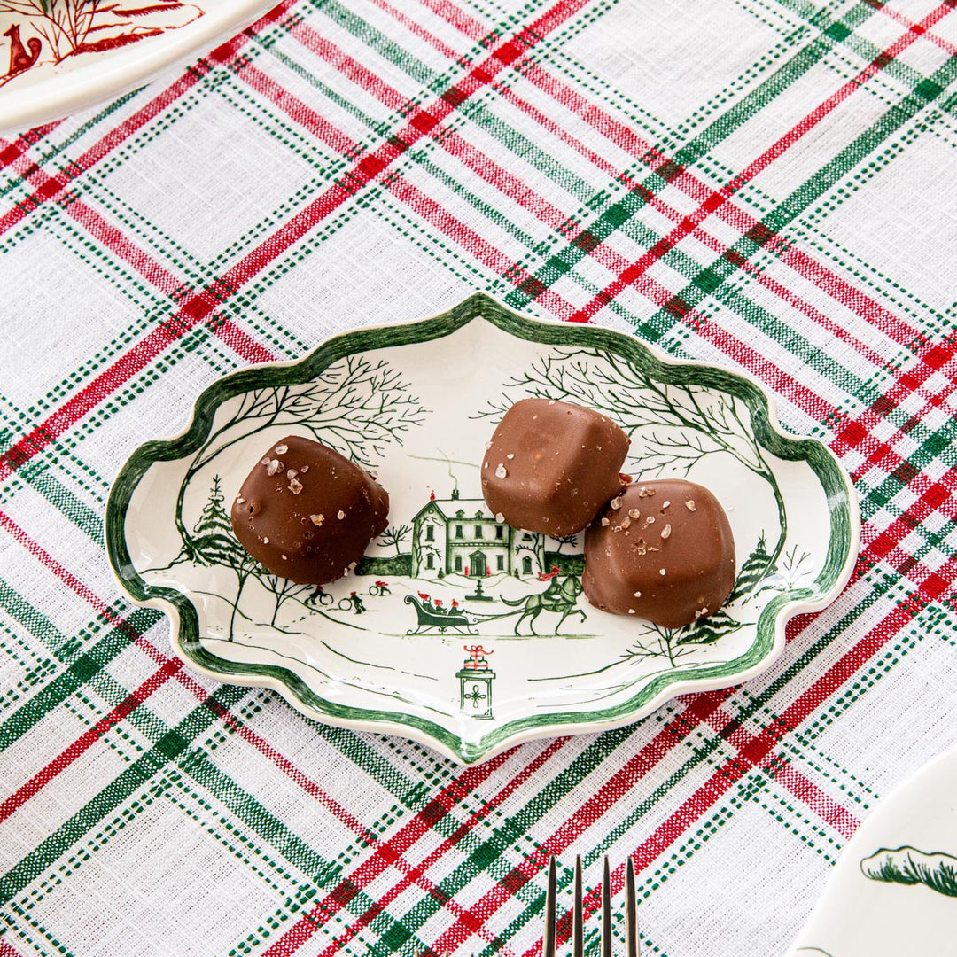Country Estate Winter Frolic 7" Tray - Evergreen