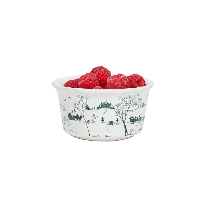 Country Estate Winter Frolic Ramekin - Evergreen