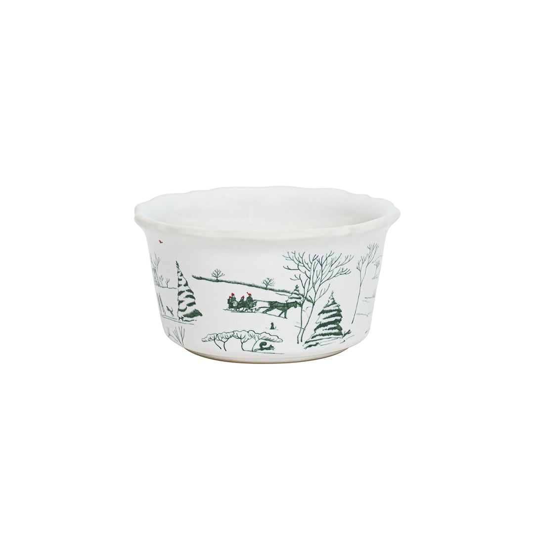 Country Estate Winter Frolic Ramekin - Evergreen