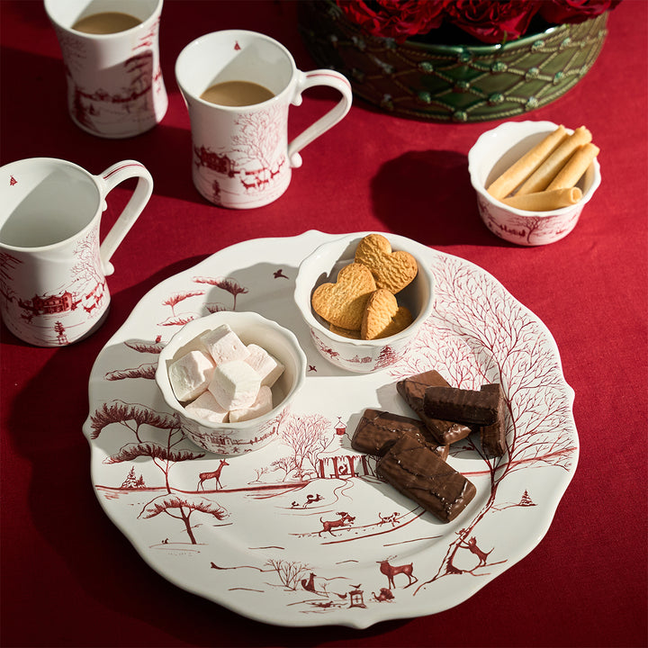 Country Estate Winter Frolic Ramekin - Ruby