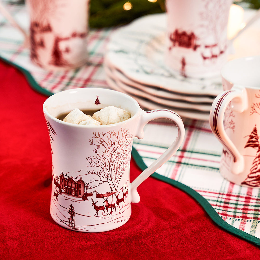 Country Estate Winter Frolic Mug - Ruby