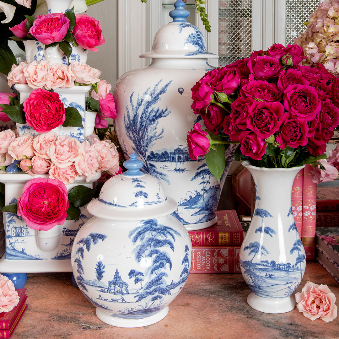 Country Estate 10" Ginger Jar - Delft Blue