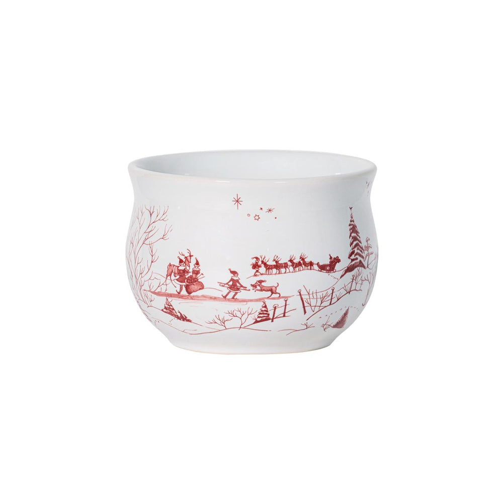 Country Estate Winter Frolic Comfort Bowl - Ruby