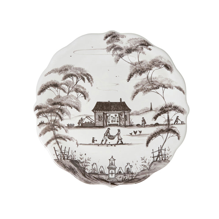 Country Estate Party Plate Assorted Set/4 - Flint Grey