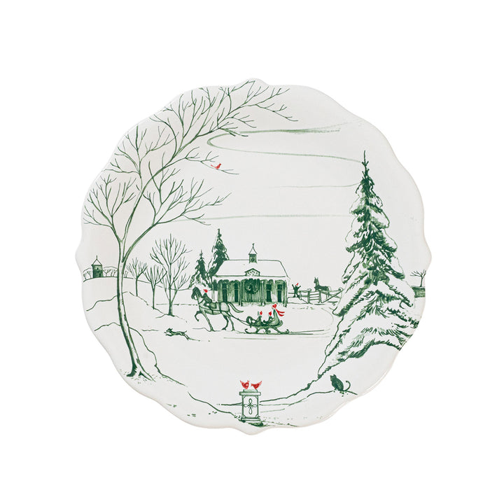 Country Estate Winter Frolic Party Plate Assorted Set/4 - Evergreen
