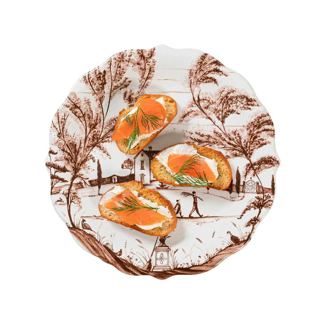 Country Estate Harvest Party Plate Assorted Set/4 - Sepia