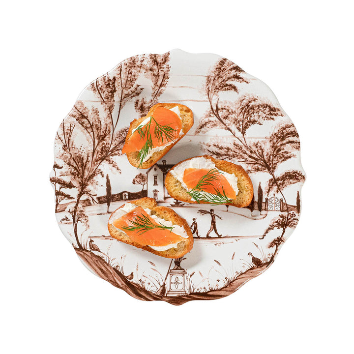 Country Estate Harvest Party Plate Assorted Set/4 - Sepia