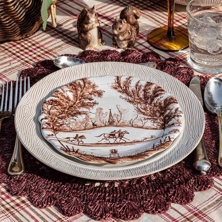 Country Estate Harvest Party Plate Assorted Set/4 - Sepia