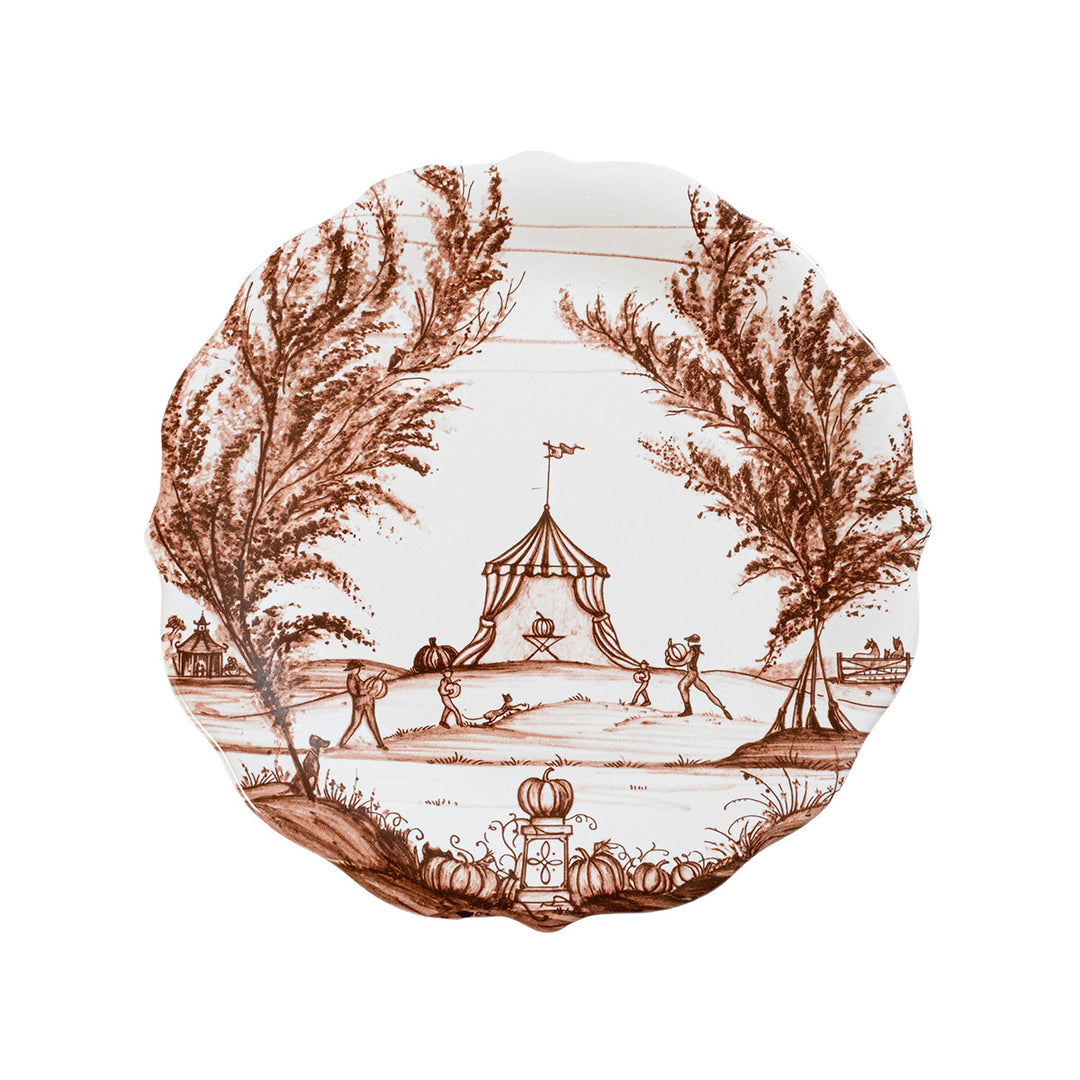 Country Estate Harvest Party Plate Assorted Set/4 - Sepia