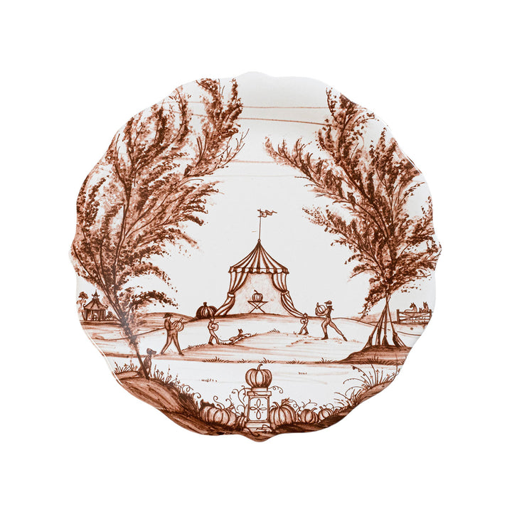 Country Estate Harvest Party Plate Assorted Set/4 - Sepia