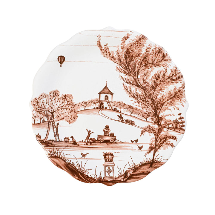 Country Estate Harvest Party Plate Assorted Set/4 - Sepia
