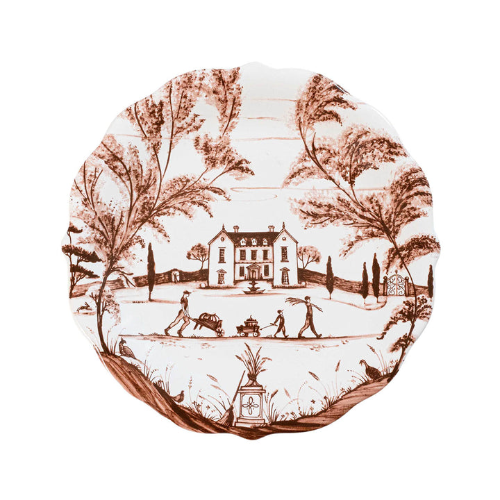 Country Estate Harvest Party Plate Assorted Set/4 - Sepia