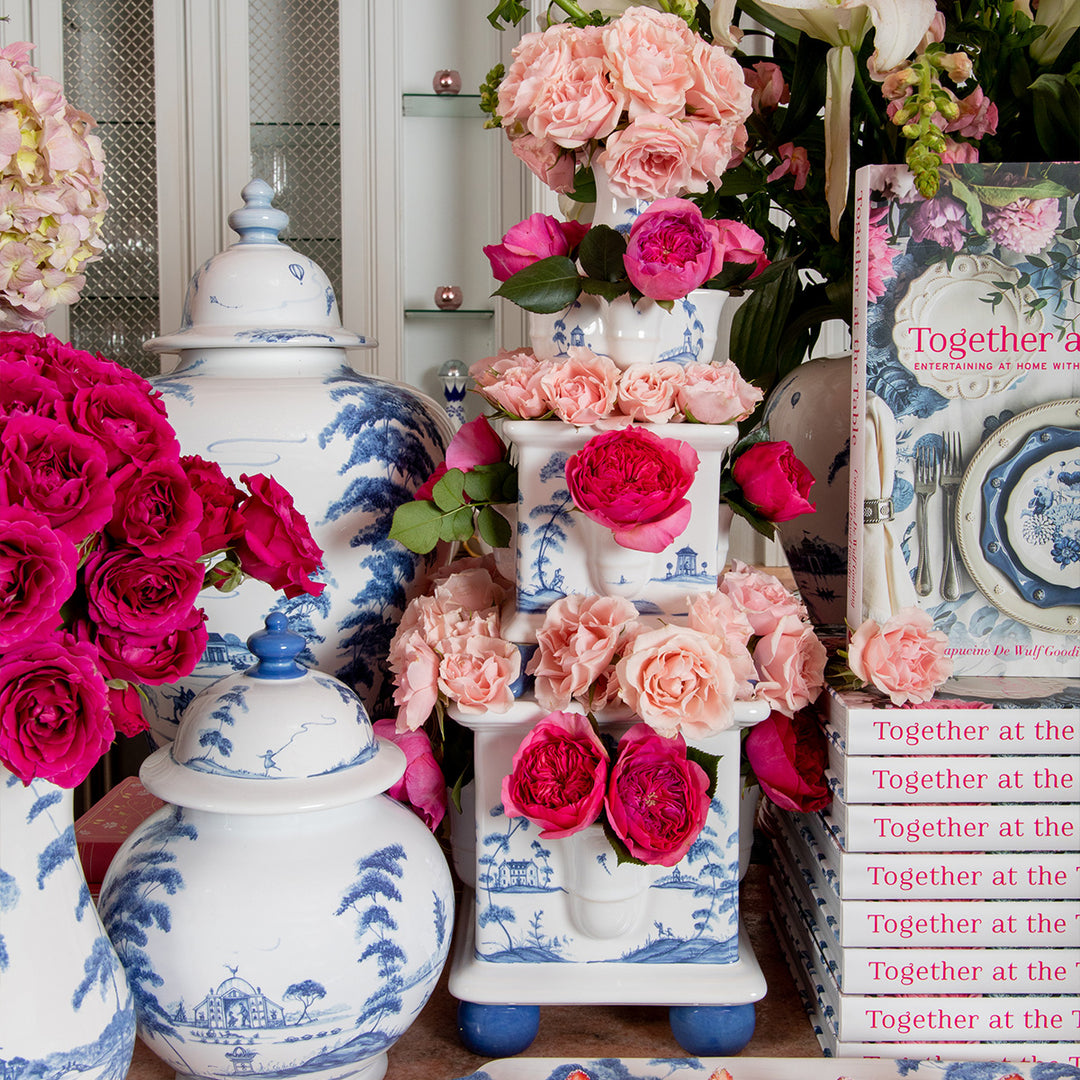 Country Estate Tulipiere Tower Set/3pc - Delft Blue