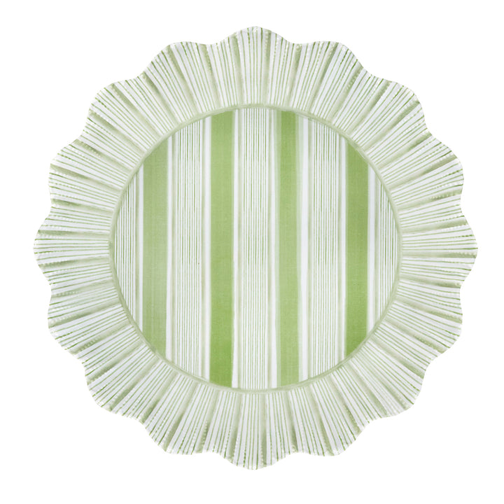 Cabana Stripe Melamine Dinner Plate Set/4