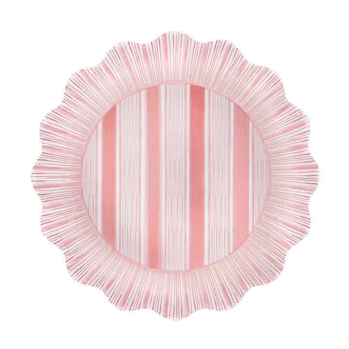 Cabana Stripe Melamine Dinner Plate Set/4