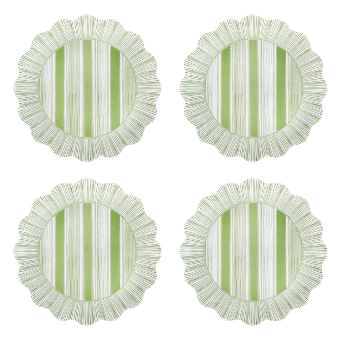Cabana Stripe Melamine Dessert/Salad Plate Set/4