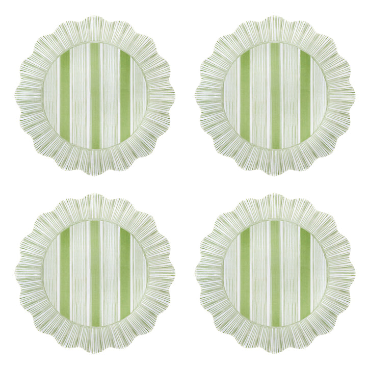 Cabana Stripe Melamine Dessert/Salad Plate Set/4