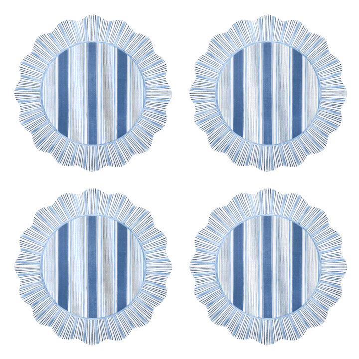 Cabana Stripe Melamine Dessert/Salad Plate Set/4