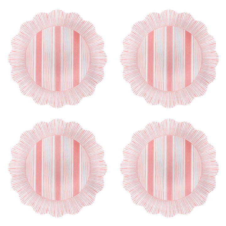 Cabana Stripe Melamine Dessert/Salad Plate Set/4