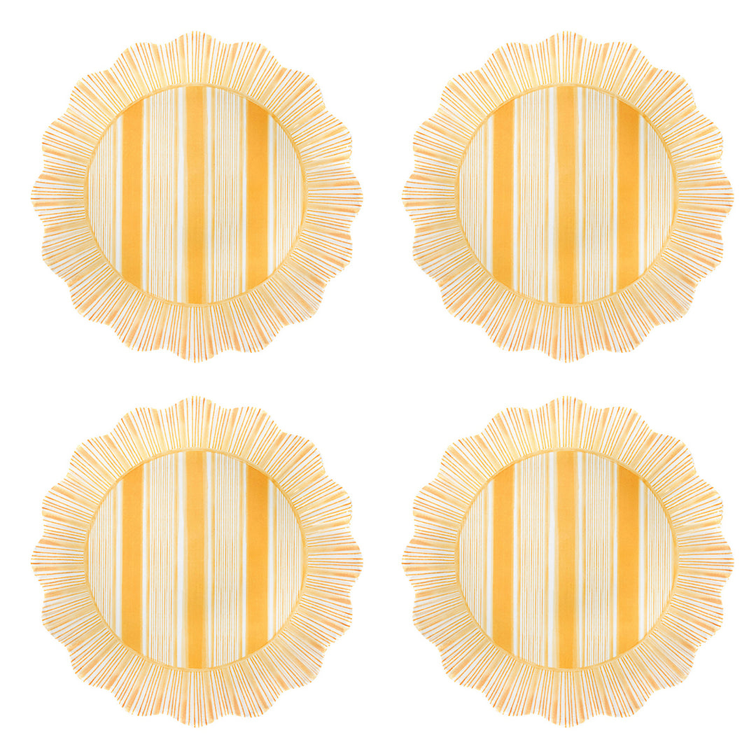 Cabana Stripe Melamine Dessert/Salad Plate Set/4