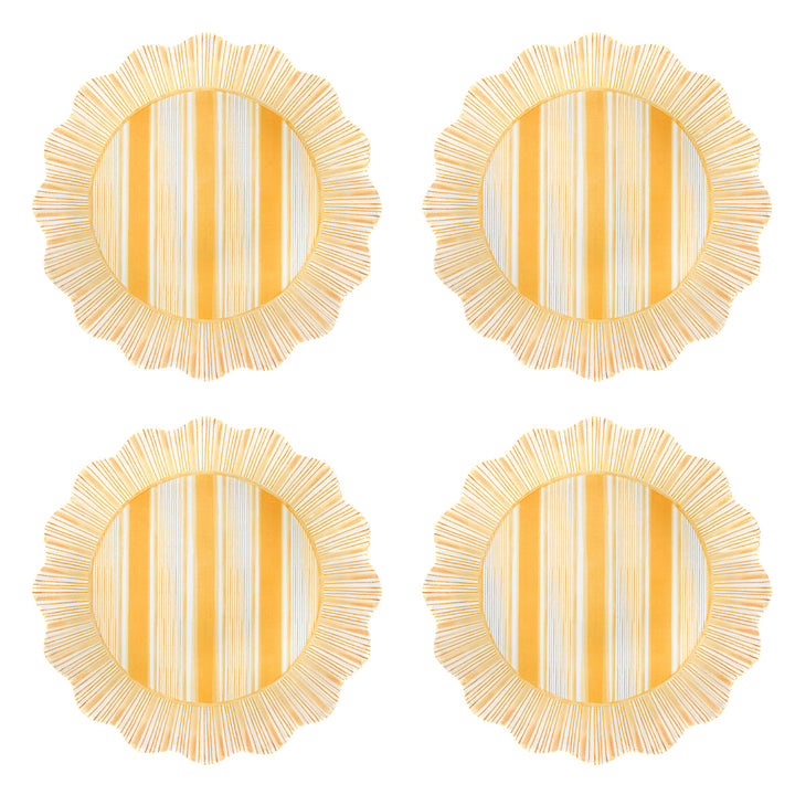Cabana Stripe Melamine Dessert/Salad Plate Set/4