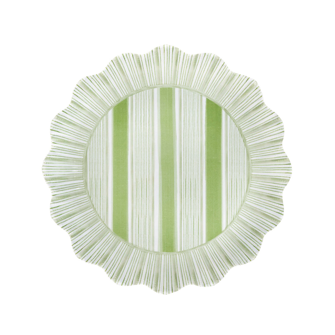 Cabana Stripe Melamine Dessert/Salad Plate Assorted Set/4 - Multi