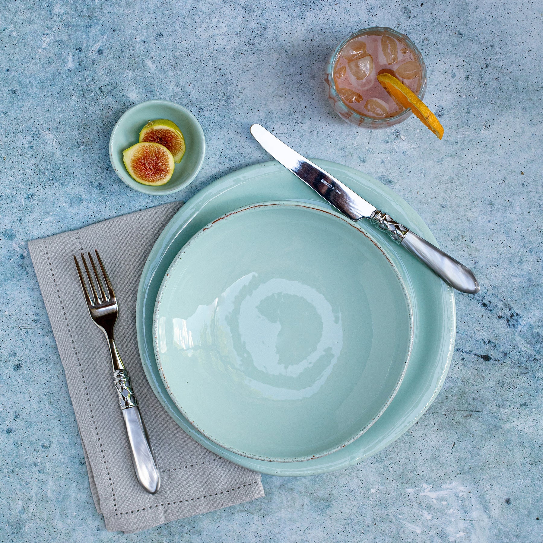 Cucina Fresca Aqua Dinner Plate