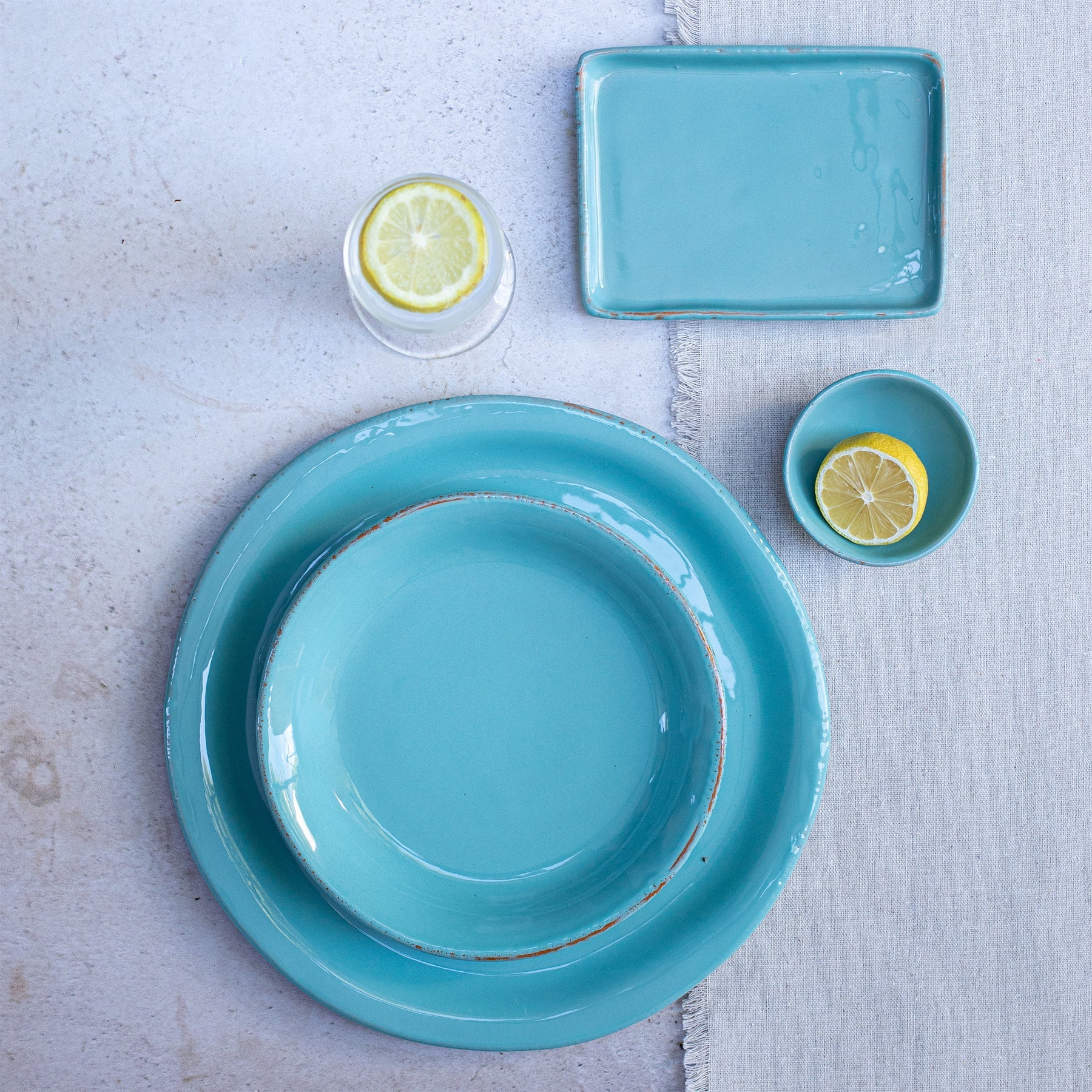 Cucina Fresca Turquoise Dinner Plate