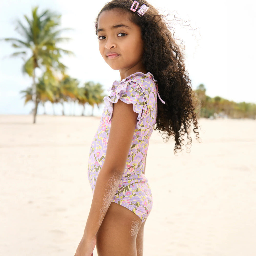 Girls Jennifer Suit - Allover Sketched Floral