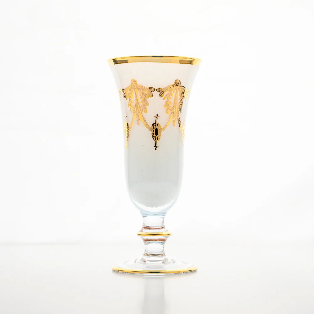 Rialto Borghese with Gold Champagne Flute - White
