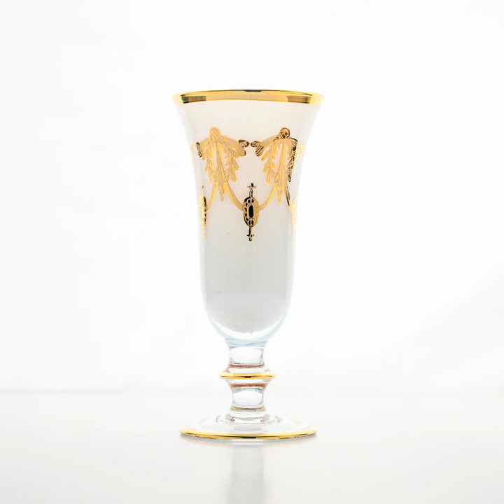 Rialto Borghese with Gold Champagne Flute - White