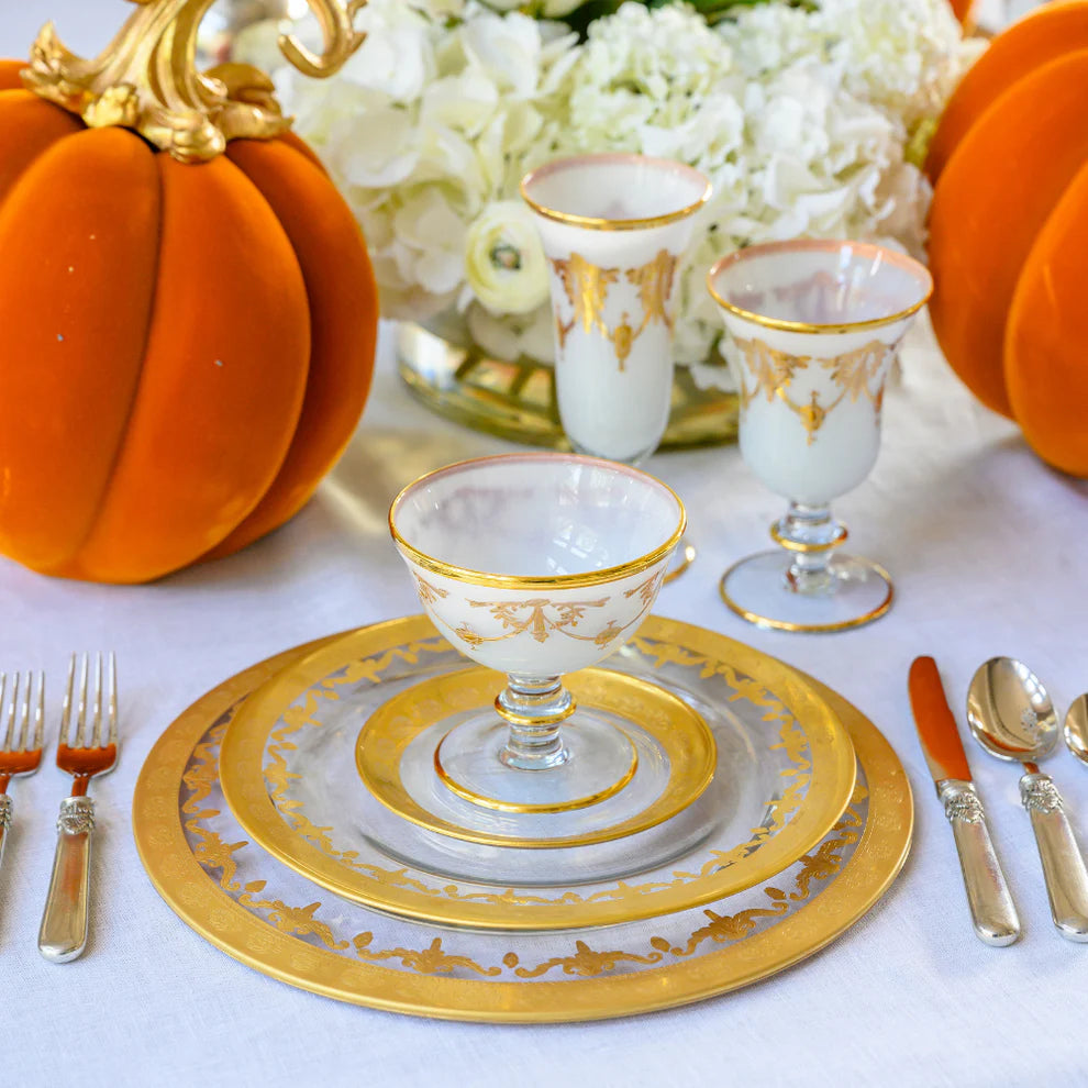 Rialto Borghese with Gold Compote - White