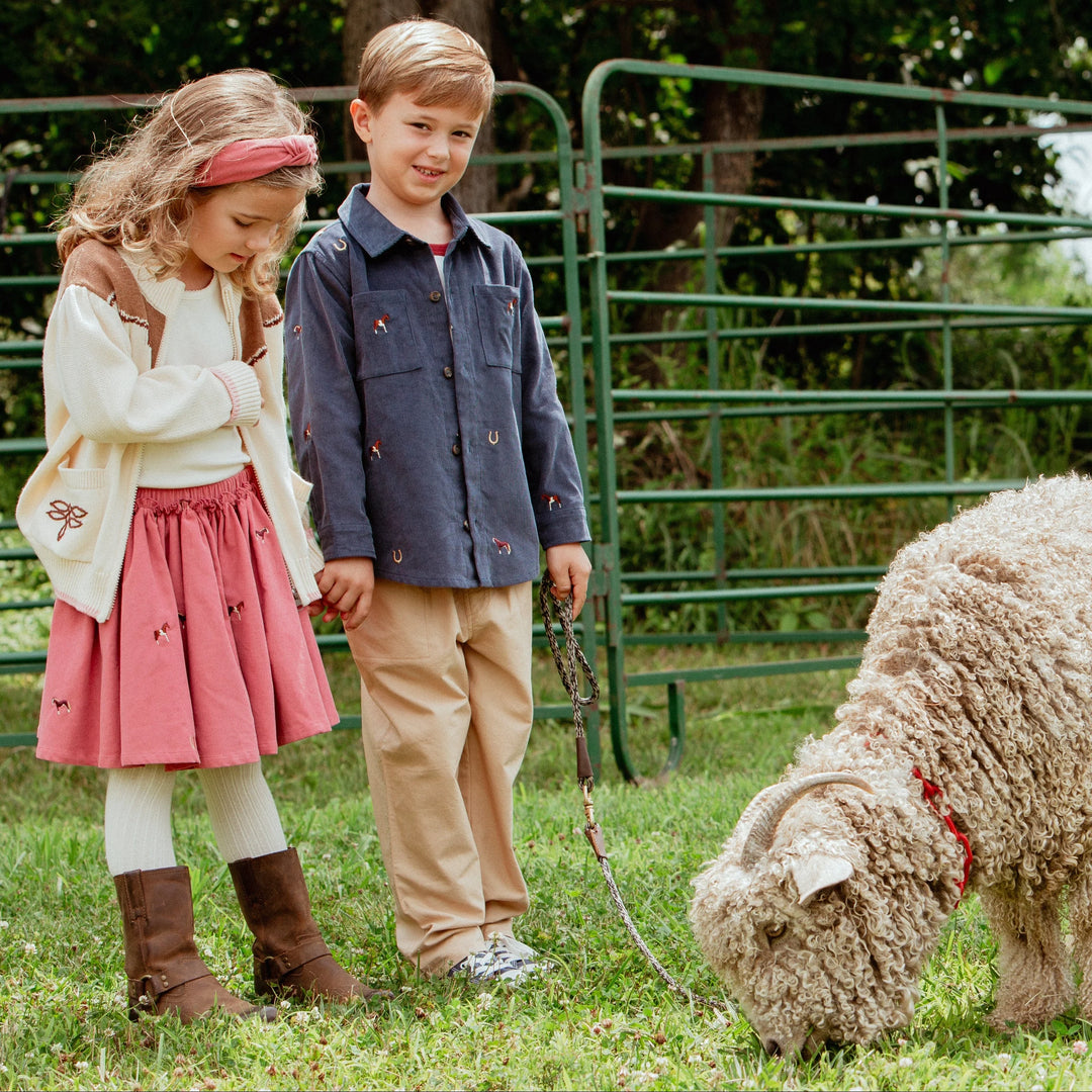 Girls Gianna Skirt - Horse Embroidery