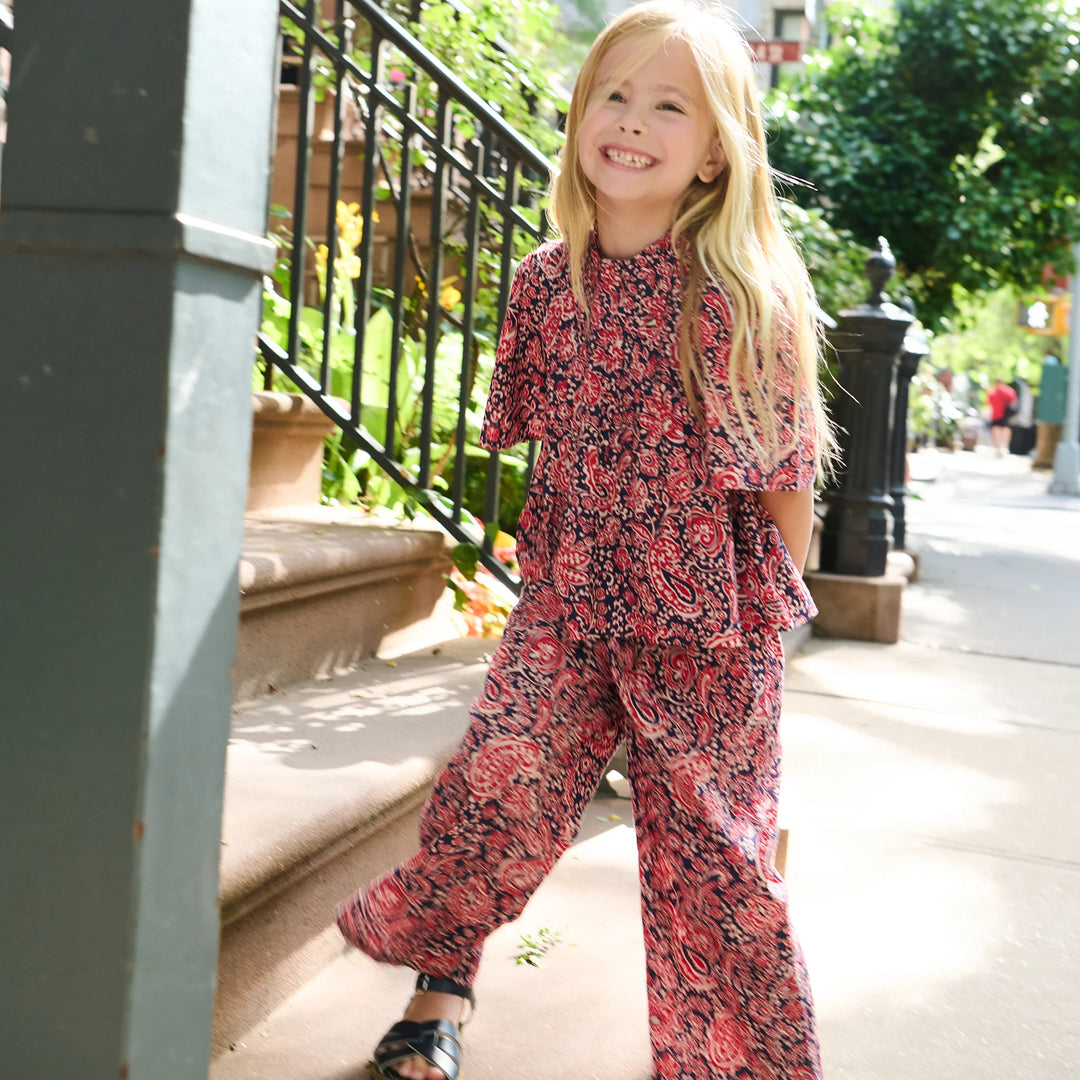 Girls Jaipur Top - Paisley Vines