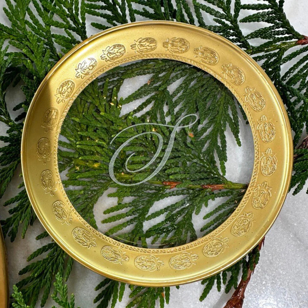 Vetro Gold Monogram Bread/Canapé Plate