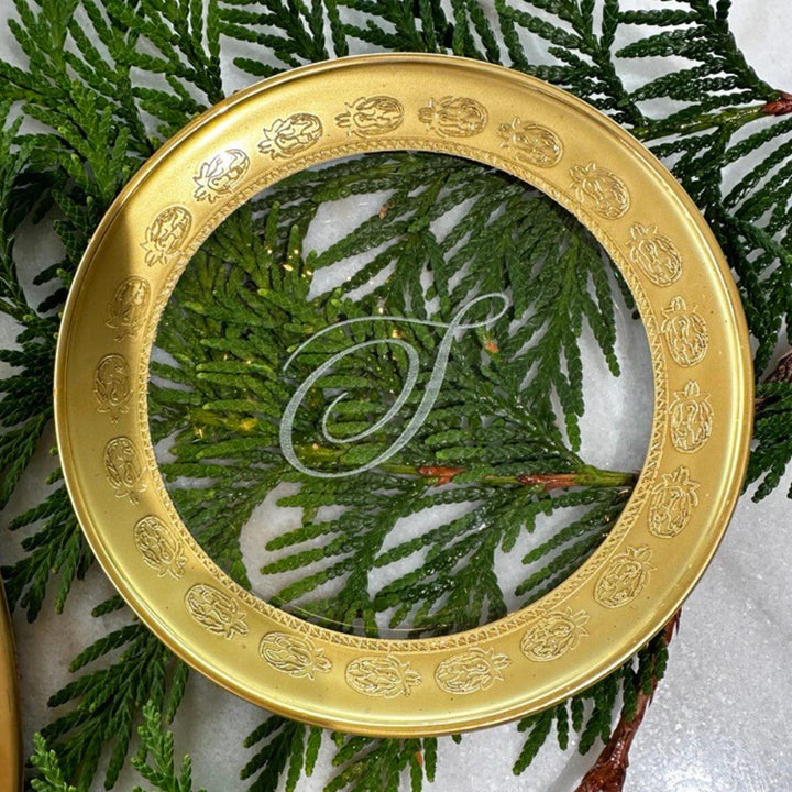 Vetro Gold Monogram Bread/Canapé Plate