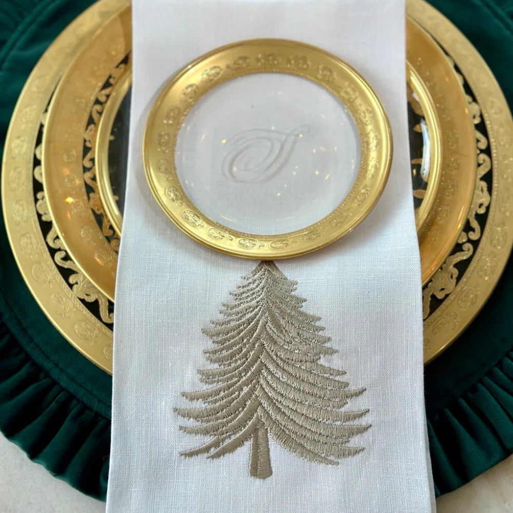 Vetro Gold Monogram Bread/Canapé Plate