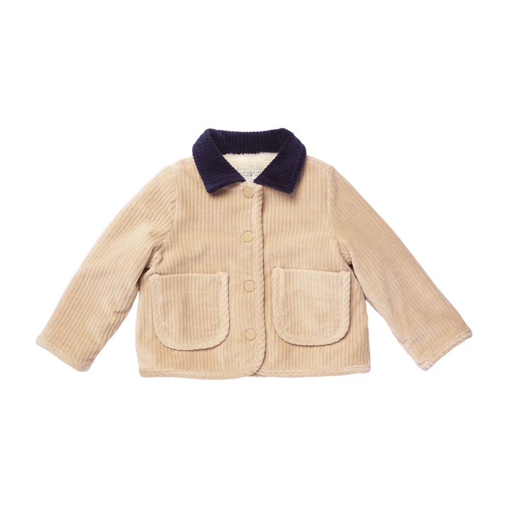 Baby Boys Jace Plush Jacket - Khaki