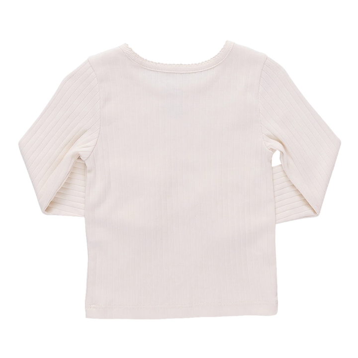 Seesaw Long Sleeve Rib T-Shirt - Cream