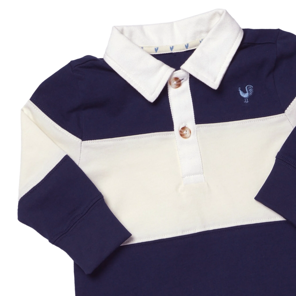 Baby Boys Albert Rugby Jumper - Navy White