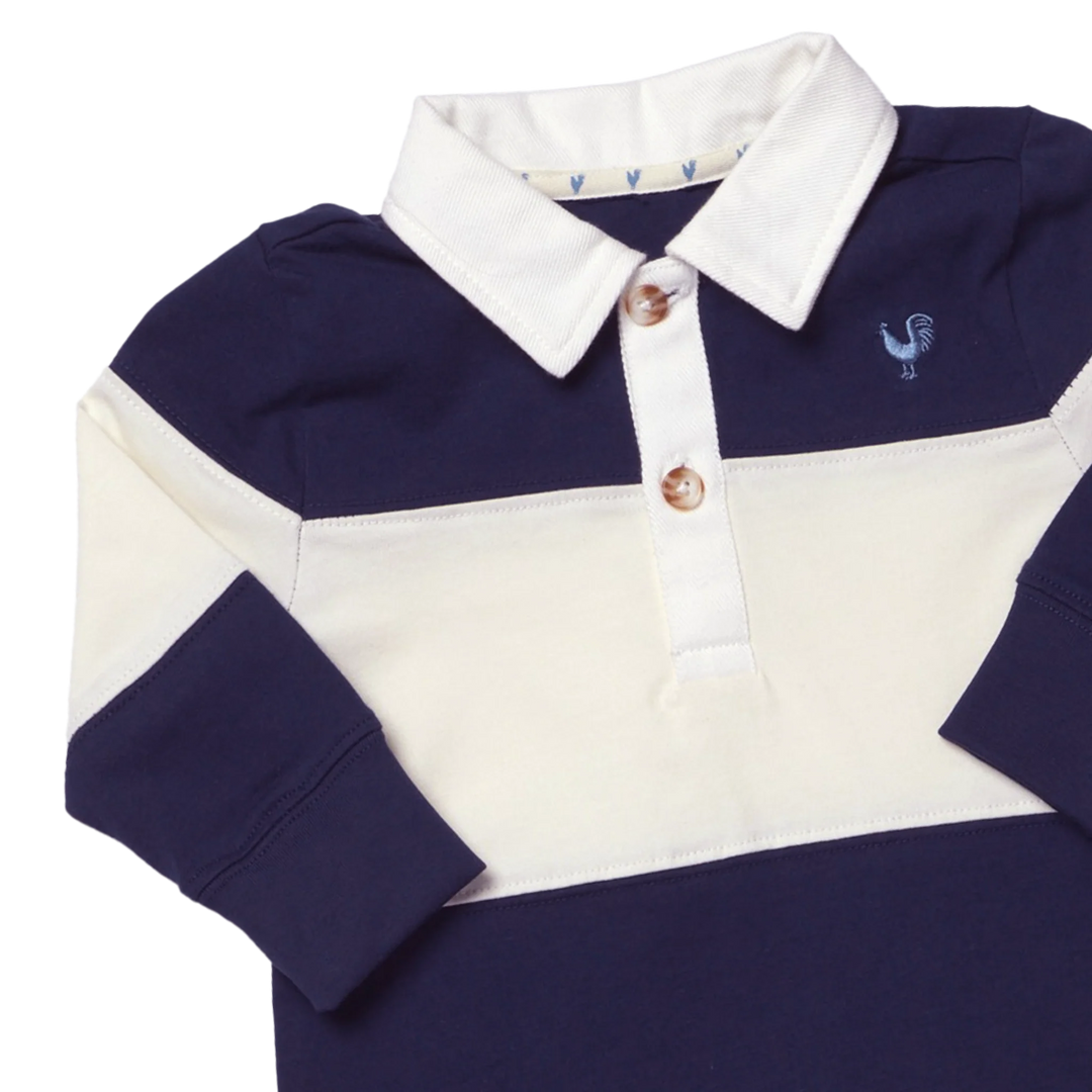 Baby Boys Albert Rugby Jumper - Navy White
