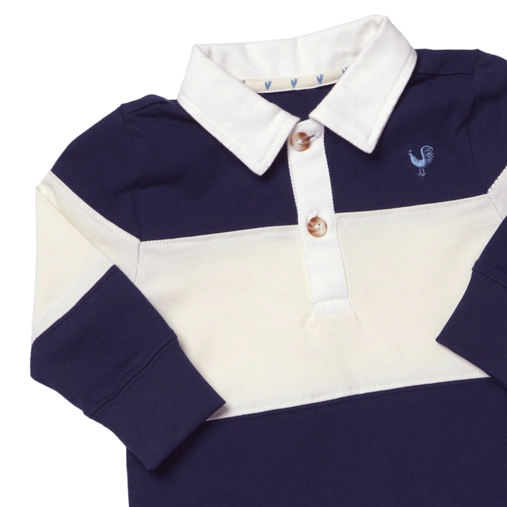 Baby Boys Albert Rugby Jumper - Navy White